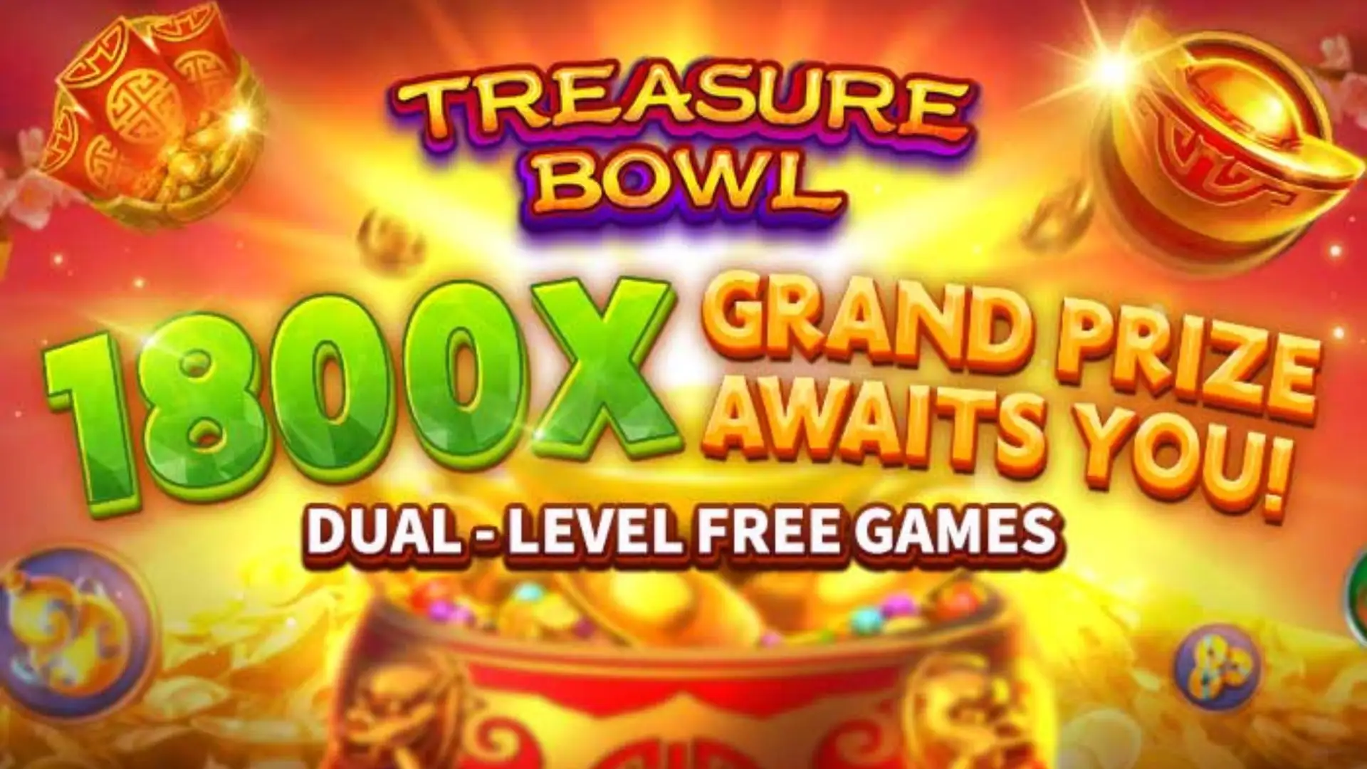 Multiplicadores Treasure Bowl ok8 - 7777x Máximo com Tigela Dourada